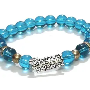 ASTROGHAR Shri Radhey Krishna Charm Blue Crystal Bracelet For Men And women