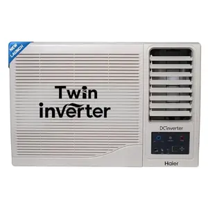 Haier 1.5 Ton 3 Star Twin Inverter Side Flow Window AC ( Turbo Mode, Anti Bacterial Filter, Cools at 54°C Temp, Long Air Throw - HWU18I-EOW3BN-INV, 2024 Model)