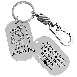 BAMALI Customize 1.5mm Thick Long Life Black Laser Engraved Keychain for Mother’s Day Birthday Gifts for Sister Daughter Special Mom Bhabhi Aunt Sister Lovers (Army Tag Measuring 50X30 MM)
