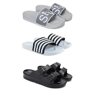DRACKFOOT Men's Sandals | Lightweight Wear| Stylish & Easy to Wear For Men'S GRT-SAN-(3-COMBO)-1589-3026-3115-6
