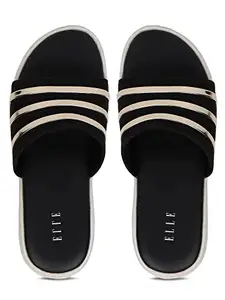 ELLE Women's Black Slider