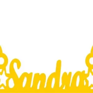 Vermagallery Sandra stylish Word Design Gold plated Pendant