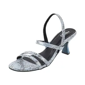 Metro Women Blue Synthetic Leather Kitten Heel Fashion Sandal UK/4 EU/37 (40-140)