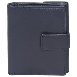 Leatherman Fashion LMN Genuine Leather Unisex Black Wallet (3 Card Slots)