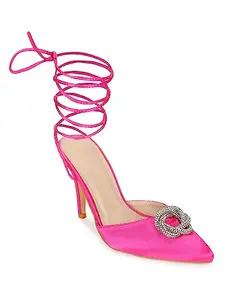 TRUFFLE COLLECTION Women's TB1 Pink Lycra Fashion Sandals - UK 7