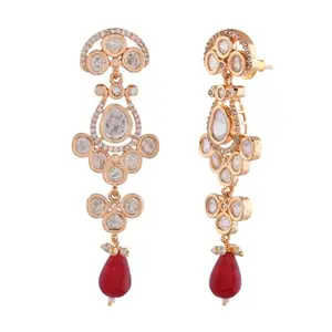 Voylla Kundan Elegance Mohini Dangler Earrings For Women|Wedding|Party|Ethnic|Kundan Polki