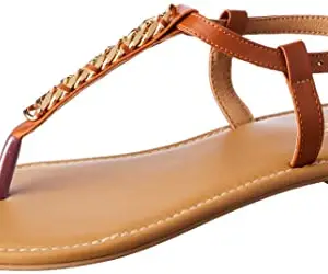 Inc.5 Flat T-strap Fashion Sandal For Women_990084_TAN_6_UK