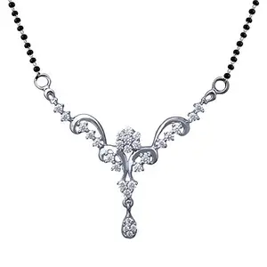 Clara 925 Sterling Silver Mangalsutra Tanmaniya Pendant with Chain | Gift for Women and Girls