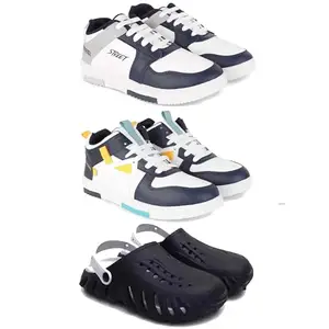 Men's Stylish Casual Shoes | Comfortable & Trendy Daily WearPremium Casual Shoes for MenGR-(3-Combo)-1075-1074-3149-8 Multicolor