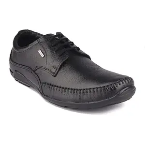 Red Chief Black Leather Formal Derby for Men