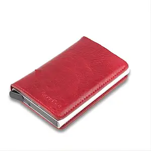 AE MOBILE ACCESSORIES Faux Leather Unisex Card Wallet(red)