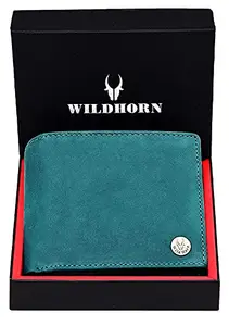 WildHorn India Blue Leather Men's Wallet (RAKHIGIFT2052 BLU Hunter)