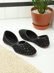 Picktoes PT-S89 Women's Black Synthetic Leather Casual Flat Sandal