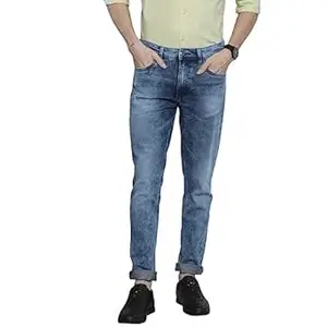 The Indian Garage Co Men Regular Fit Solid Mid-Rise Stretchable Jeans