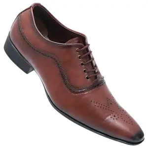WALKAROO 17119 Mens Formal Shoes For Office Wear - Tan