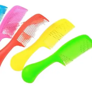 Colorful Hair Detangling Combs, Wide-Tooth Design, 5-Pack, MULTICOLOUR