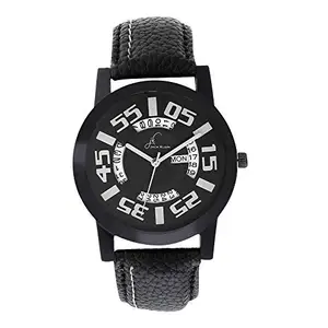 Trendy Black Stylish Day and Date Working Multi Function Watch