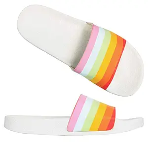 FASHIMO Women's White Flip-Flop-Rainboww-White-39