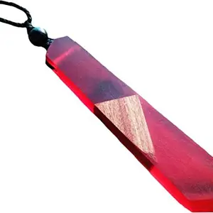 Suave-Look Trendsetter Mahogany Wooden Resin Handmade Necklace Pendant for Women and Men