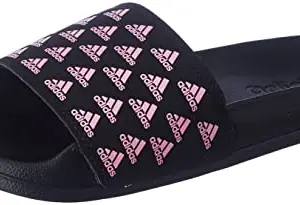 Adidas womens Spright W CBLACK/BEAMPK Slipper - 4 UK (GC0202)