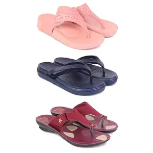 Trendy Open-Toe Sandals for Women – Soft Padded Footbed, Summer Wear | (COMBO-3)-1986-1977-1974-6-EURO-37