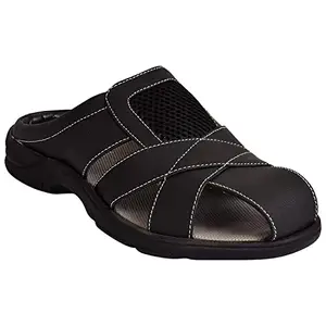 AJANTA Men's Black Outdoor Sandals - 8 UK (42 EU) (CG0899)