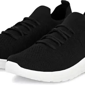 Kraasa Sports Running Shoes for Women | Latest Trend Walking/ Sports Shoes, Black UK 6