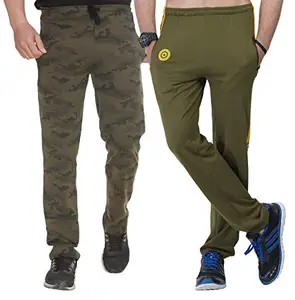 SHAUN Men's Regular Fit Cotton Blend Trackpants (631Men2_GA_Multicolor_S)