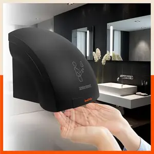 Bathla Automatic Hand Drying Machine (1800W) for Office, Home or Commercial Use | Quick Drying with Hot Wave - Touchless Operation | Large Air Outlet (Black)
