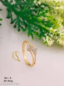Beautiful ring for girls and women in 1gram gold plating| design - 867 stylish and beautiful design Rings
