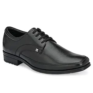 VALENTINO Men's Premium Leather Black Lace-Up Formal Derby Shoes | (Newgen-51-Black-11)