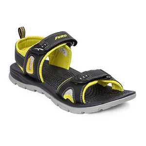 FURO Black/Yellow Sandal for Men SM104 080