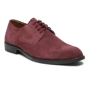 LOUIS STITCH Men's Formal Shoes | Italian Suede Leather Lace-Up | British Style Handcrafted | Comfortable for Business, Casual, and Parties | Rosewood | Size UK 9 (SXSUPLRW_)