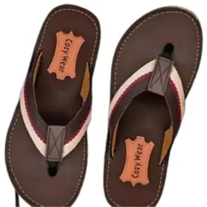 Cozy Wear G-303 Olive Flip Flops for Men ? Sleek Summer Essential Footwear FOR SIZE - 9