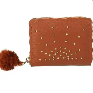 Hand Bag for Woman and Girls Credit Card Holder Wallet Blocking Secure Card Case ID Case Organizer Zipper Wallet Brown Colour