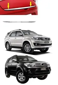 SKYTIQ® Dicky Chrome Trunk Garnish | Dicky Trim Rear Boot Patti Compatible with Toyota Fortuner (2009 to 2016) Type-1 & 2