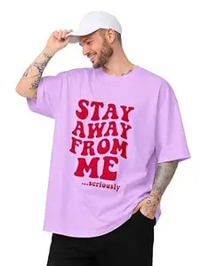 ENCIGER Men Oversized Cotton T-Shirt | Drop Shoulder Graphic Printed Loose Fit Casual Streetwear Tee for Men
