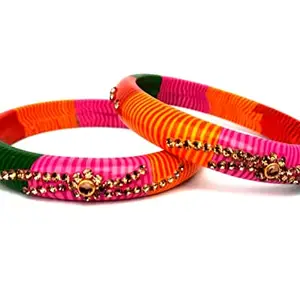 Generic Lac Bangles for Women (Multicolour 2.8inch BNG38)