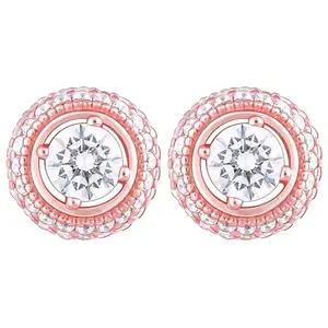 GIVA 925 Silver Rose Gold Solitaire Sparkle Earrings| Gifts for Women and Girls | With Certificate of Authenticity and 925 Stamp | 6 Months Warranty*