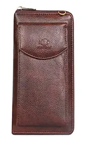 THE CLOWNFISH Women Synthetic Virgo Ladies Wallet/Sling Bag With Front Phone Pocket(Chocolate)