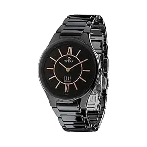 Titan Edge Ceramic Analog Black Dial Men's Watch-NM1696NC01 / NL1696NC01/NP1696NC01