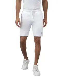 KINGDOM OF WHITE Edge 100% Cotton Shorts for Men I with Drawstrings and 2 Side Pockets 1 Back Pocket I Regular Fit I Soft Waistband I Comfortable Premium Mens Summer Wear for Beach, Running, Gym