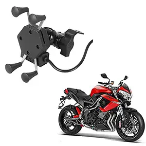 Auto Pearl -Waterproof Motorcycle Bikes Bicycle Handlebar Mount Holder Case(Upto 5.5 inches) for Cell Phone - DSK Benelli TNT R