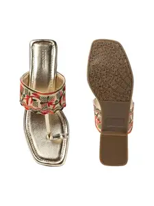 Iconics Women Sandal,Gold,UK-3