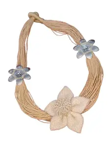 Handcrafted Jute Necklace for Women-Afghani tradition jewelry Women-Boho Ethnic for Festive & Casual wear- Lightweight & Sustainable Fashion Accessory-Imitation Jewelry-Unique necklace-Antique jewelry