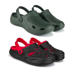 BERSACHE Lightweight Stylish Clog Sole for Men-6068+6029 Multicolor