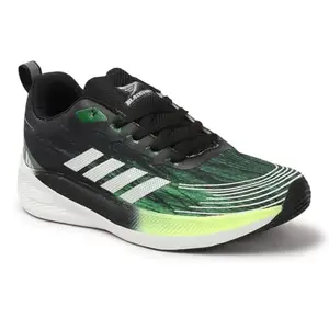 BLACKTOWN Men's Sports/Casual/Walking/Running/Walking shoesD-04 Black Green-7