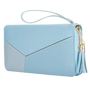 Valerie Wallet for Women Wallet for Girls | Zipper Women Wallets Leather Credit Card Holder (Blue)