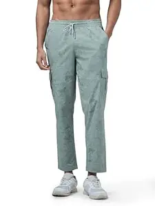 TECHNOSPORT Men's Straight Fit Active Sports Cargo Track Pant with Ts Lytra