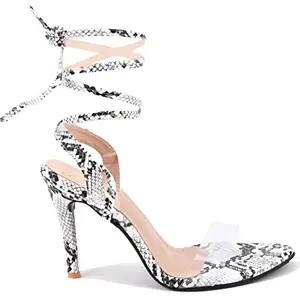 JM LOOKS Laceup Heels For Women & Girls